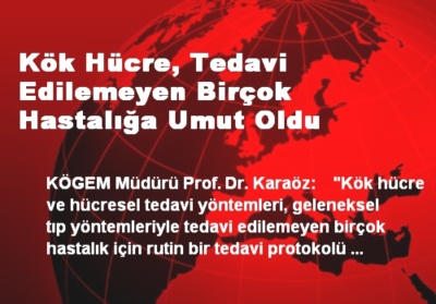 K�k H�cre, Tedavi Edilemeyen Bir�ok Hastal��a Umut Oldu