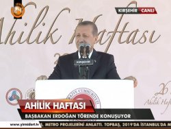 Erdo�an konu�mas�na ezan i�in ara verdi