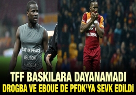Mandela ti��rtleri giyen Drogba ve Eboue PFDK'ya sevk edildi.